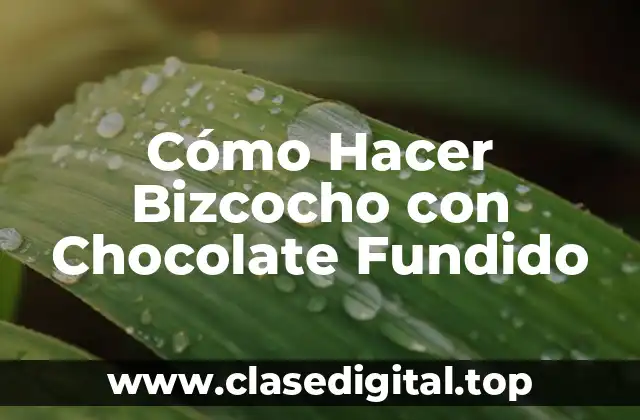 Cómo Hacer Bizcocho con Chocolate Fundido