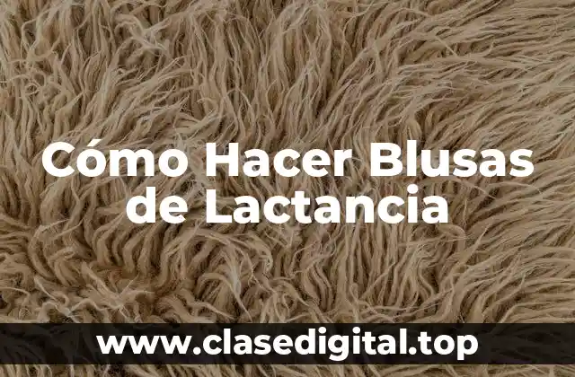 Cómo Hacer Blusas de Lactancia