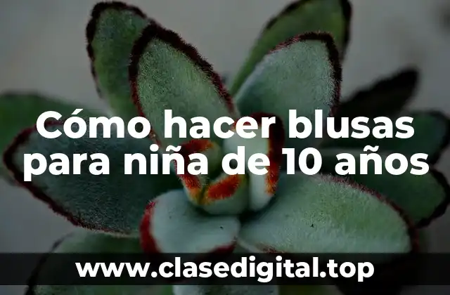 Cómo hacer blusas para niña de 10 años