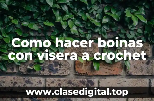 Como hacer boinas con visera a crochet