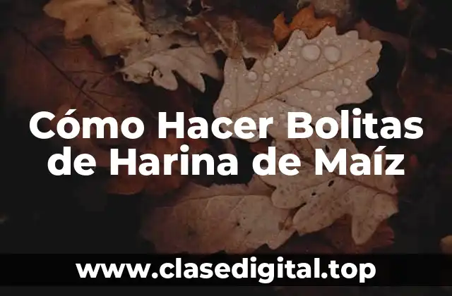 Cómo Hacer Bolitas de Harina de Maíz