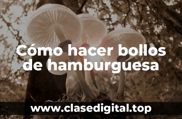 Cómo hacer bollos de hamburguesa
