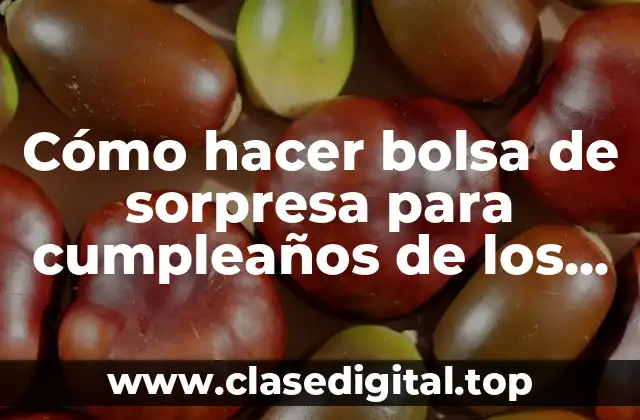 Cómo hacer bolsa de sorpresa para cumpleaños de los vendedores