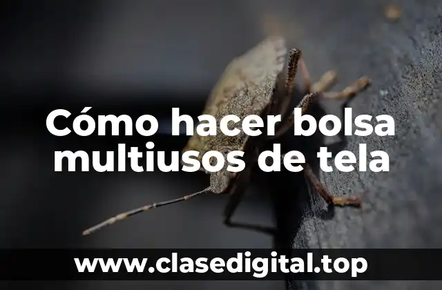 Cómo hacer bolsa multiusos de tela