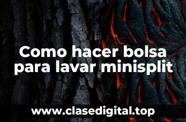 Qué es una bolsa para lavar minisplit y para qué sirve