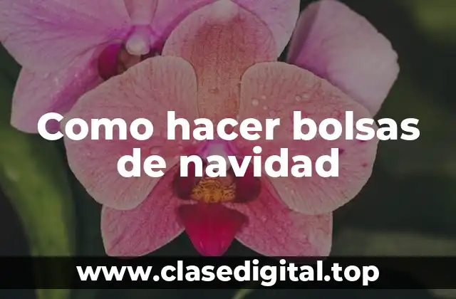 Como hacer bolsas de navidad