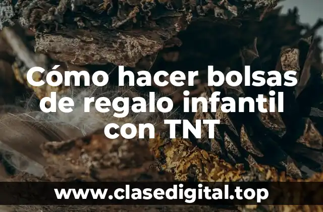 Cómo hacer bolsas de regalo infantil con TNT