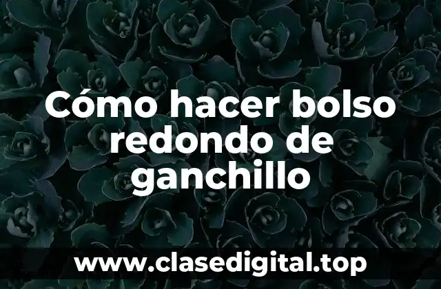 Cómo hacer bolso redondo de ganchillo