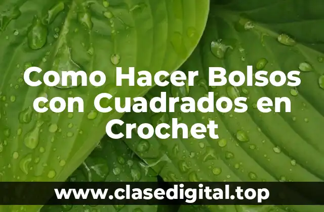 Como Hacer Bolsos con Cuadrados en Crochet