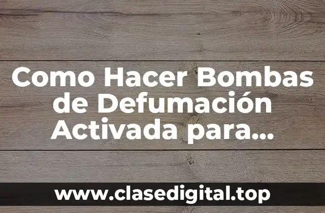 Como Hacer Bombas de Defumación Activada para Sahumar