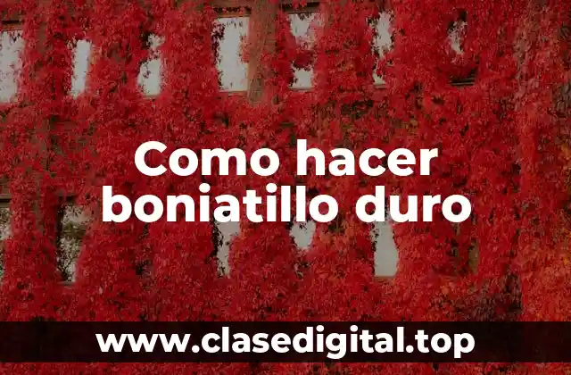 Como hacer boniatillo duro