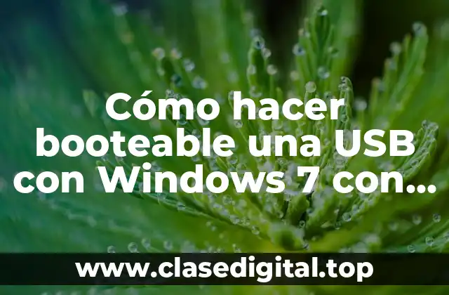 ¿Qué es un dispositivo USB booteable?