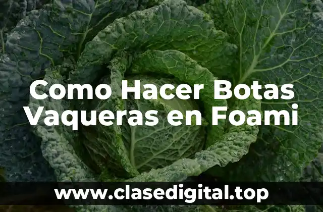 Como Hacer Botas Vaqueras en Foami