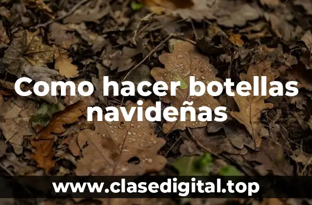 Como hacer botellas navideñas