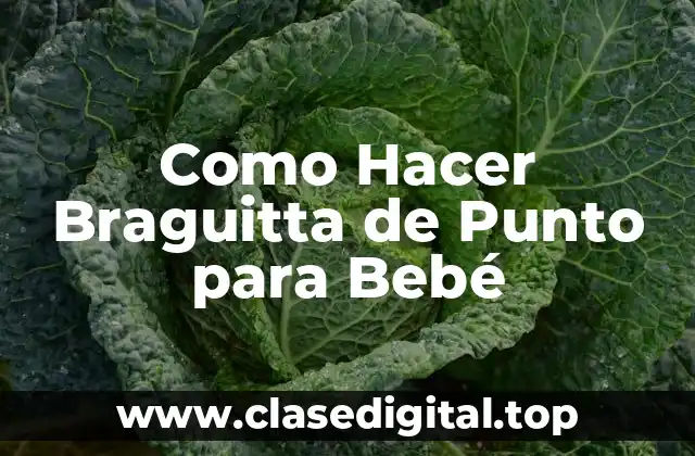 Como Hacer Braguitta de Punto para Bebé