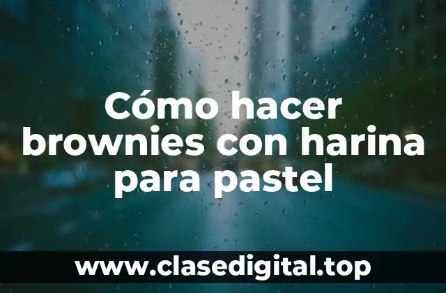 Cómo hacer brownies con harina para pastel