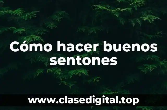 ¿Qué son los sentones?