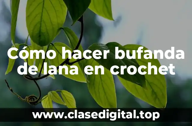 Cómo hacer bufanda de lana en crochet