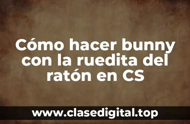 Cómo hacer bunny con la ruedita del ratón en CS