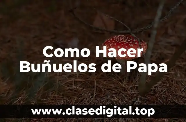 ¿Qué son los Buñuelos de Papa?