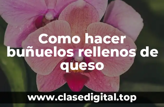 Como hacer buñuelos rellenos de queso