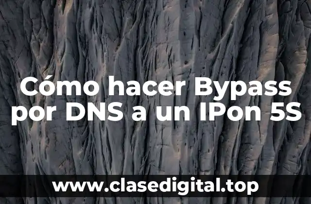 Cómo hacer Bypass por DNS a un IPon 5S