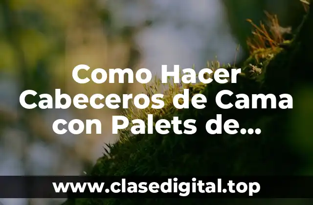 Como Hacer Cabeceros de Cama con Palets de Madera