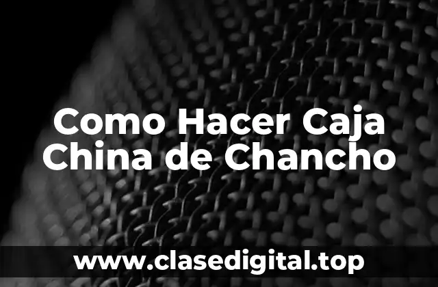 Como Hacer Caja China de Chancho