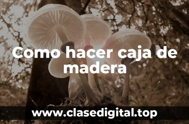 Como hacer caja de madera