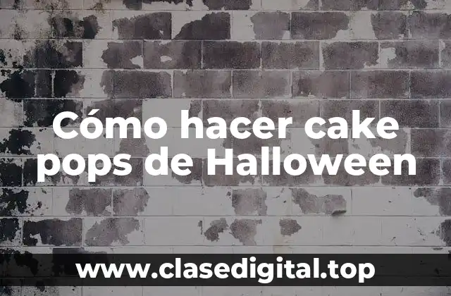 Cómo hacer cake pops de Halloween