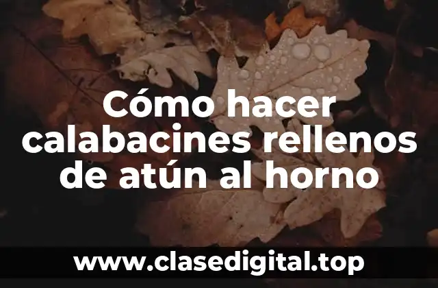 Cómo hacer calabacines rellenos de atún al horno