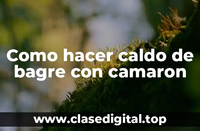 Como hacer caldo de bagre con camaron