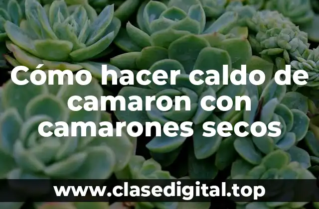 Cómo hacer caldo de camaron con camarones secos