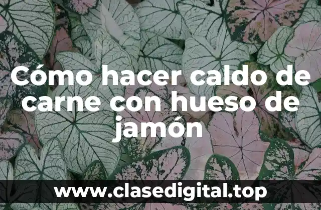 Cómo hacer caldo de carne con hueso de jamón