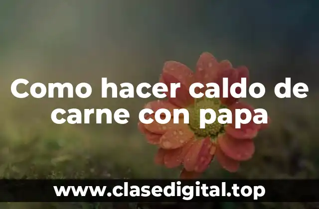 Como hacer caldo de carne con papa