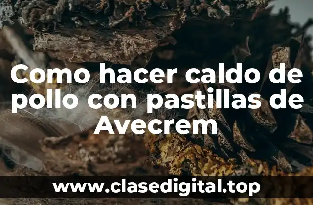 ¿Qué es el caldo de pollo con pastillas de Avecrem?