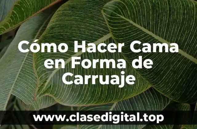 Cómo Hacer Cama en Forma de Carruaje