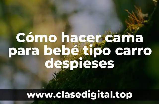 Cómo hacer cama para bebé tipo carro despieses