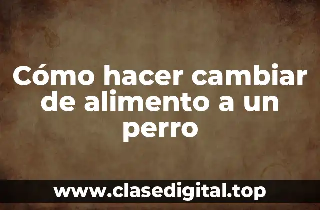 Cómo hacer cambiar de alimento a un perro