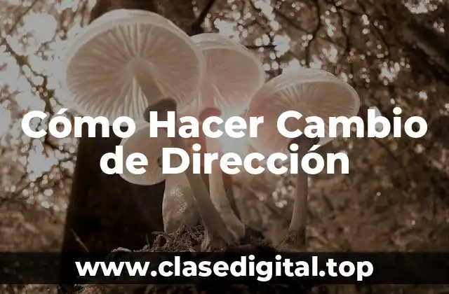 Cómo Hacer Cambio de Dirección