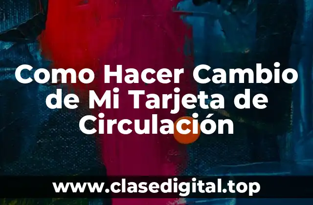 ¿Qué es una Tarjeta de Circulación y para Qué Sirve?