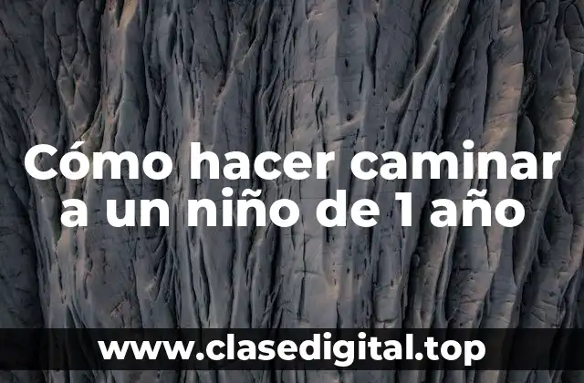 Cómo hacer caminar a un niño de 1 año