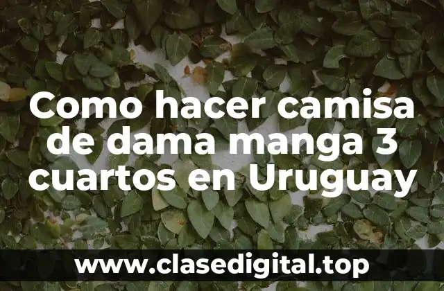 Camisa de dama manga 3 cuartos en Uruguay