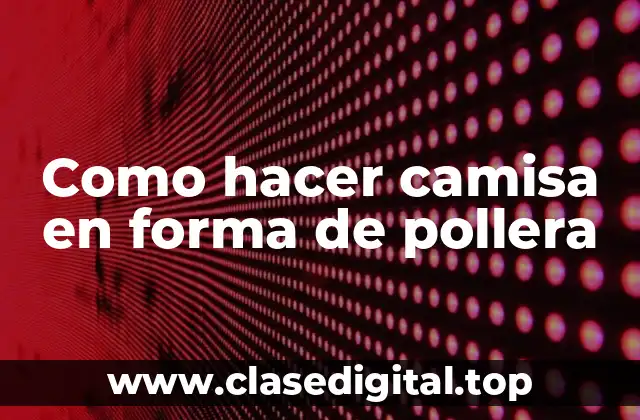 Como hacer camisa en forma de pollera