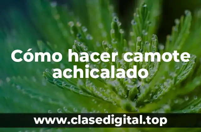 ¿Qué es el camote achicalado?