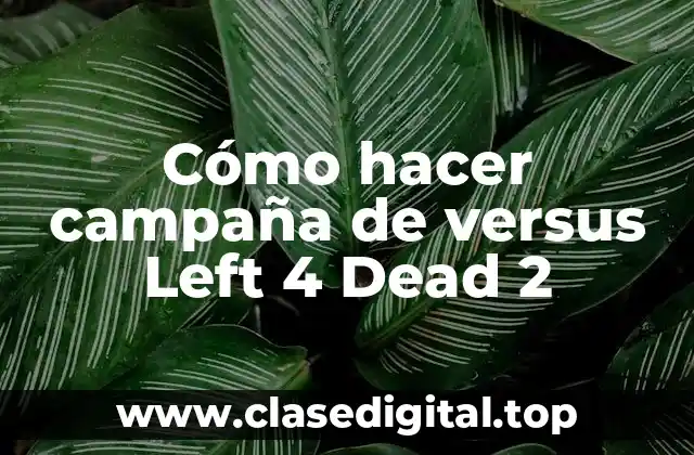 Cómo hacer campaña de versus Left 4 Dead 2