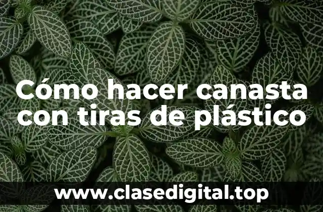 Cómo hacer canasta con tiras de plástico
