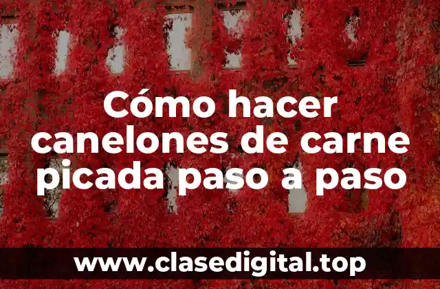 Cómo hacer canelones de carne picada paso a paso