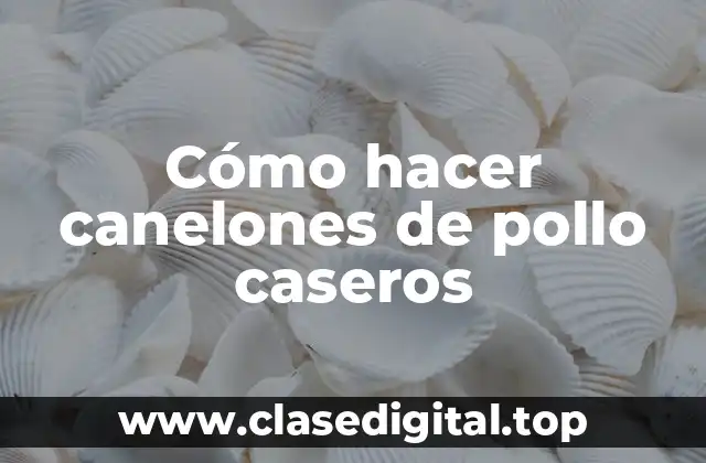 Cómo hacer canelones de pollo caseros