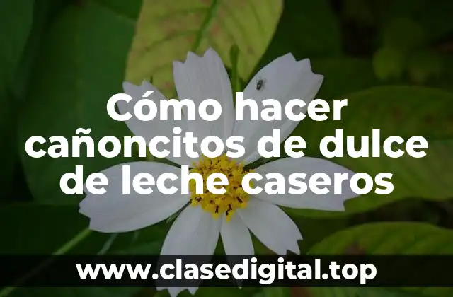 Cómo hacer cañoncitos de dulce de leche caseros